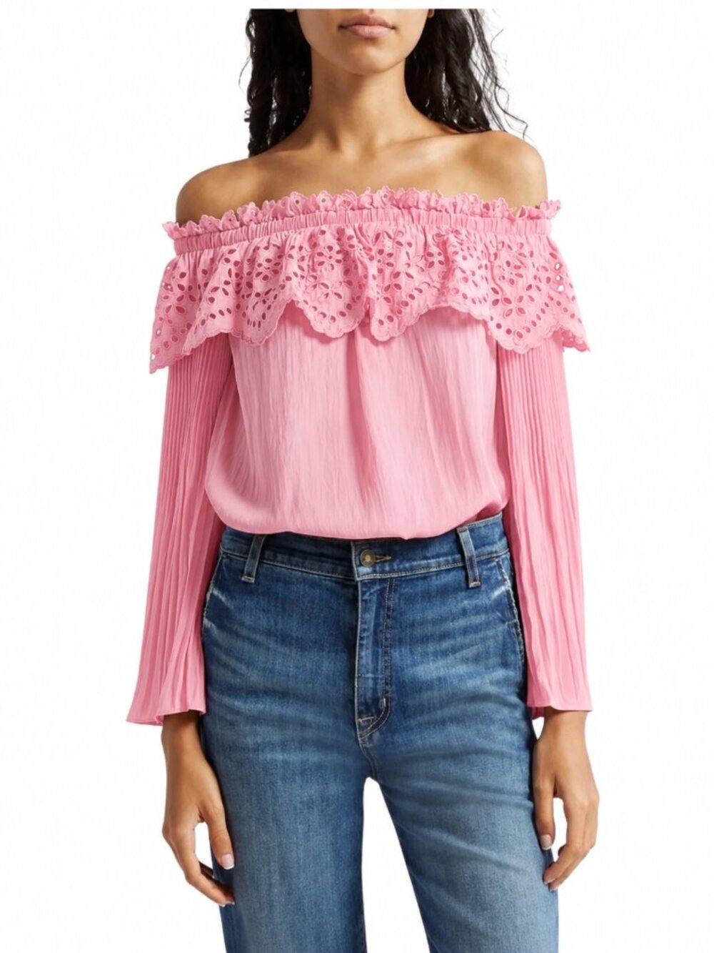 Ramy Brook Holland eyelet top NWOT